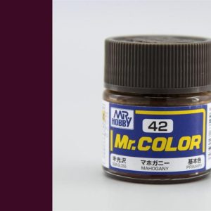 10 ml. Mahogany Mr.Color Serisi Maket Boyası, Mr.Hobby C042