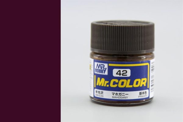 10 ml. Mahogany Mr.Color Serisi Maket Boyası, Mr.Hobby C042