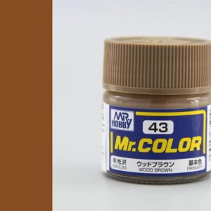 10 ml. Wood Brown Mr.Color Serisi Maket Boyası, Mr.Hobby C043