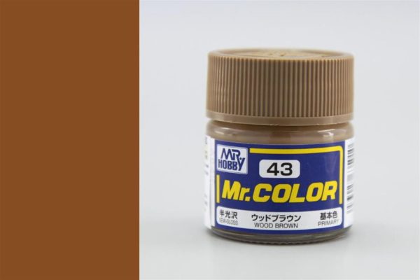 10 ml. Wood Brown Mr.Color Serisi Maket Boyası, Mr.Hobby C043