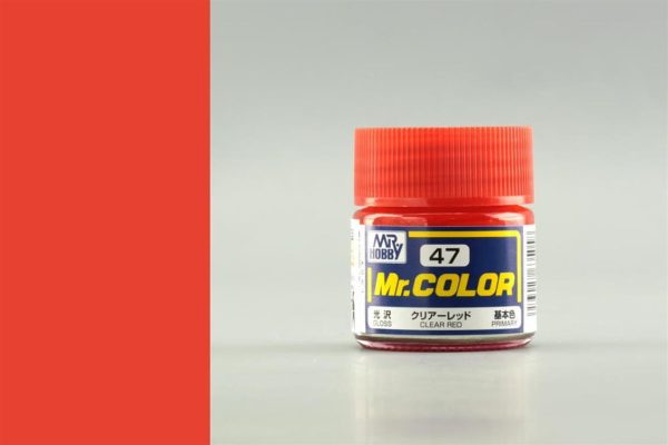 10 ml. Clear Red Mr.Color Serisi Maket Boyası, Mr.Hobby C047