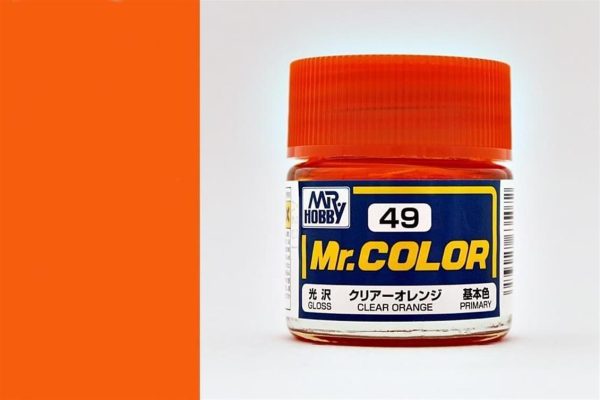 10 ml. Clear Orange Mr.Color Serisi Maket Boyası, Mr.Hobby C049