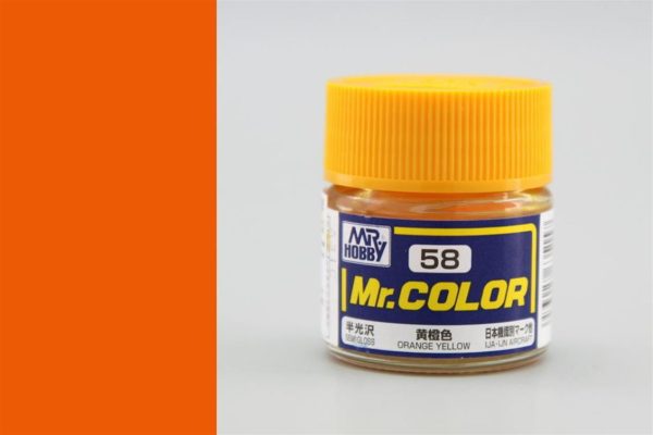 10 ml. Orange Yellow Mr.Color Serisi Maket Boyası, Mr.Hobby C058