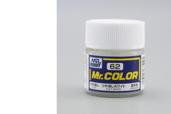 10 ml. Flat White Mr.Color Serisi Maket Boyası, Mr.Hobby C062