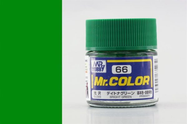 10 ml. Bright Green Mr.Color Serisi Maket Boyası, Mr.Hobby C066