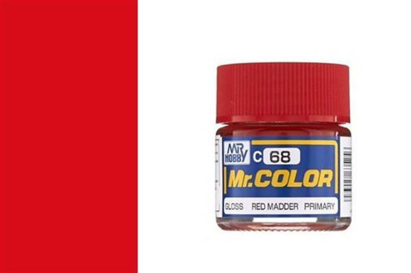 10 ml. Madder Red Mr.Color Serisi Maket Boyası, Mr.Hobby C068