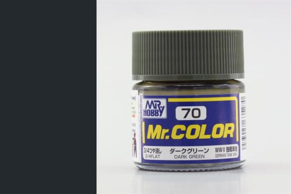 10 ml. Dark Green Mr.Color Serisi Maket Boyası, Mr.Hobby C070