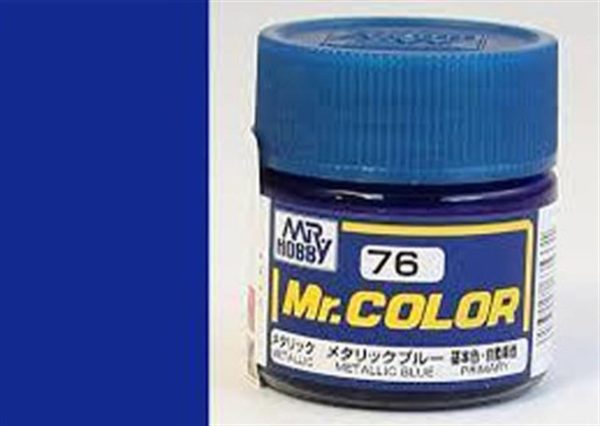 10 ml. Metalik Blue Mr.Color Serisi Maket Boyası, Mr.Hobby C076