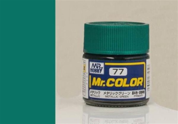 10 ml. Metalik Green Mr.Color Serisi Maket Boyası, Mr.Hobby C077