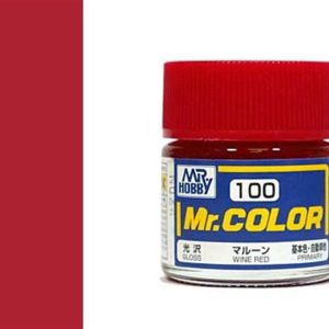 10 ml. Wine Red Mr.Color Serisi Maket Boyası, Mr.Hobby C100