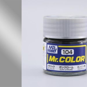 10 ml. Gun Chrome Mr.Color Serisi Maket Boyası, Mr.Hobby C104