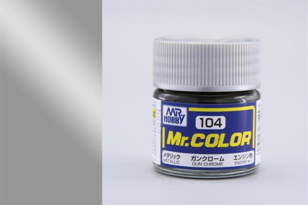 10 ml. Gun Chrome Mr.Color Serisi Maket Boyası, Mr.Hobby C104