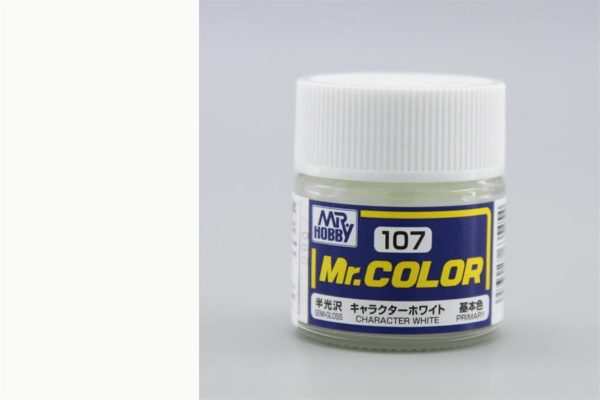 10 ml. Character White Mr.Color Serisi Maket Boyası, Mr.Hobby C107