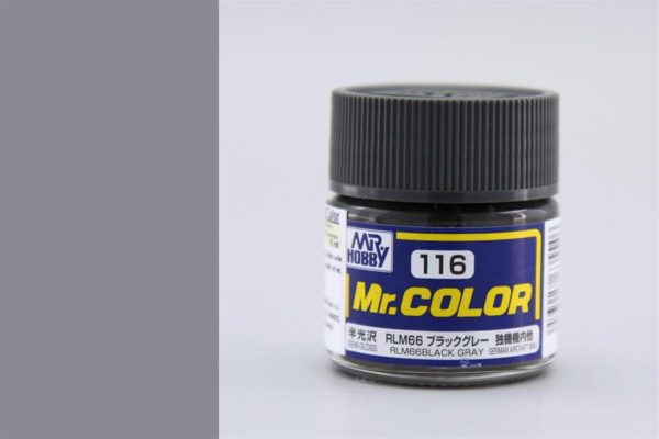 10 ml. RLM66 Black Gray Mr.Color Serisi Maket Boyası, Mr.Hobby C116