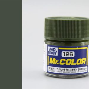 10 ml. Cockpit Color (Mitsubishi) Mr.Color Serisi Maket Boyası, Mr.Hobby C126