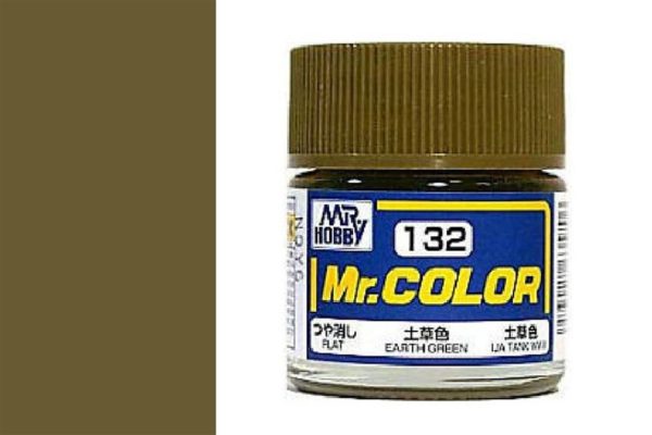 10 ml. Earth Green Mr.Color Serisi Maket Boyası, Mr.Hobby C132