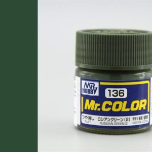 10 ml. Russian Green (2) Mr.Color Serisi Maket Boyası, Mr.Hobby C136