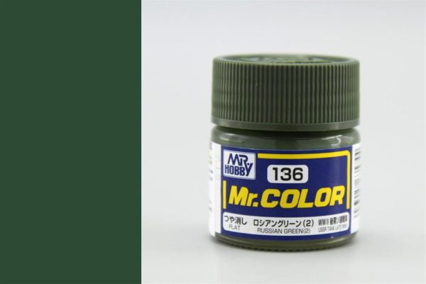 10 ml. Russian Green (2) Mr.Color Serisi Maket Boyası, Mr.Hobby C136