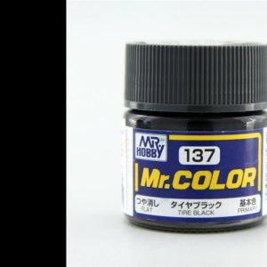 10 ml. Tire Black Mr.Color Serisi Maket Boyası, Mr.Hobby C137