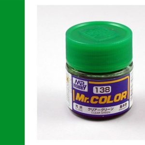 10 ml. Clear Green Mr.Color Serisi Maket Boyası, Mr.Hobby C138