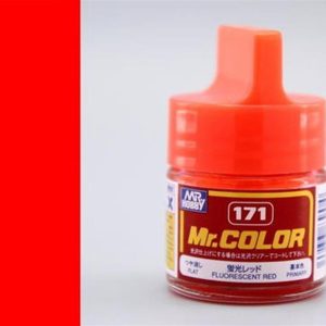10 ml. Fluorescent Red Mr.Color Serisi Maket Boyası, Mr.Hobby C171