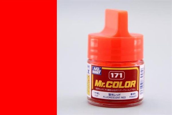 10 ml. Fluorescent Red Mr.Color Serisi Maket Boyası, Mr.Hobby C171