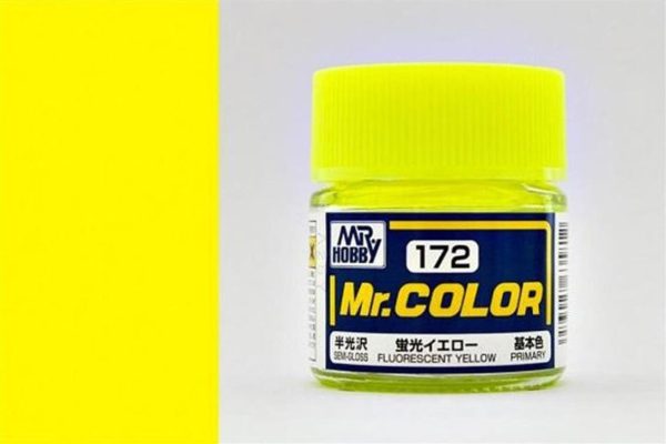 10 ml. Fluoerscent Yellow Mr.Color Serisi Maket Boyası, Mr.Hobby C172