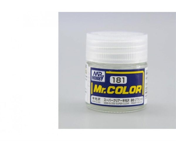 10 ml. Semi-Gloss Super Clear Mr.Color Serisi Maket Boyası, Mr.Hobby C181