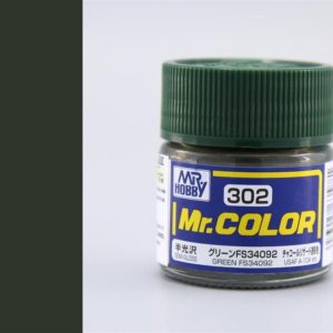 10 ml. Green FS34092 Mr.Color Serisi Maket Boyası, Mr.Hobby C302