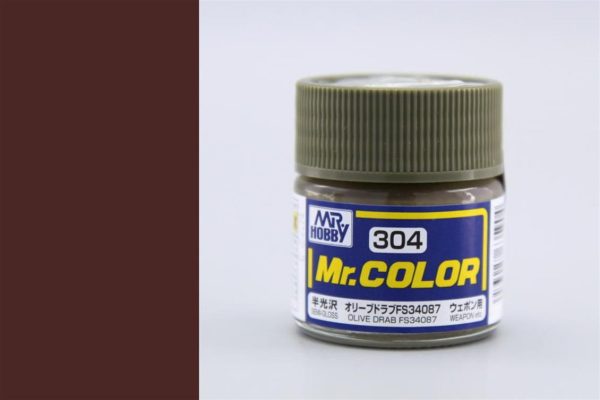 10 ml. Olive Drab FS34087 Mr.Color Serisi Maket Boyası, Mr.Hobby C304
