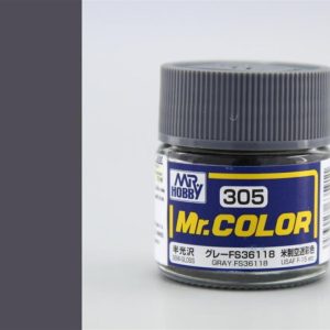 10 ml. Gray FS36118 Mr.Color Serisi Maket Boyası, Mr.Hobby C305