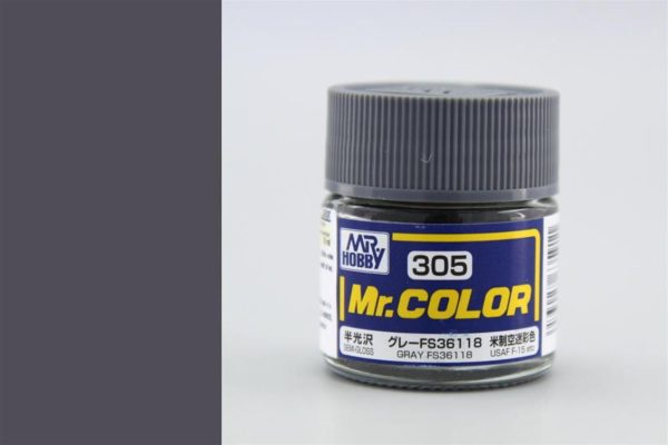 10 ml. Gray FS36118 Mr.Color Serisi Maket Boyası, Mr.Hobby C305