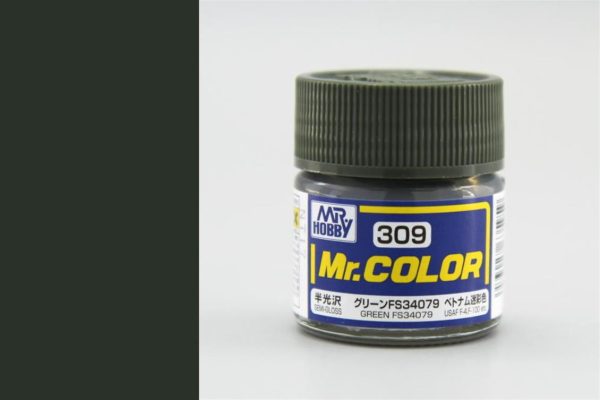 10 ml. Green FS34079 Mr.Color Serisi Maket Boyası, Mr.Hobby C309