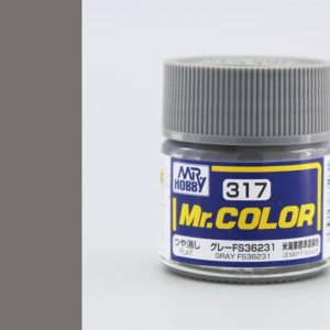 10 ml. Gray FS36231 Mr.Color Serisi Maket Boyası, Mr.Hobby C317