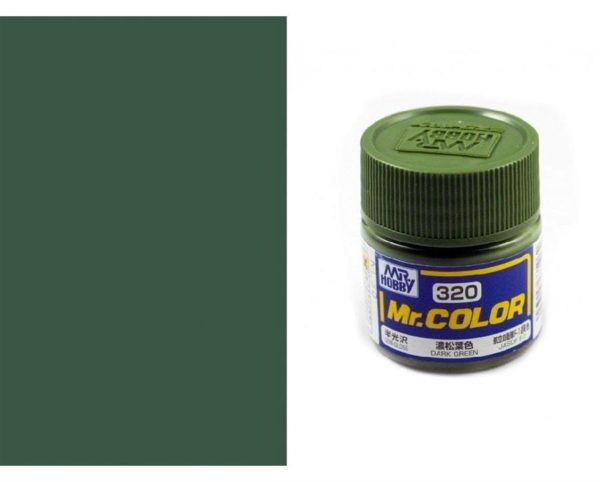 10 ml. Dark Green Mr.Color Serisi Maket Boyası, Mr.Hobby C320