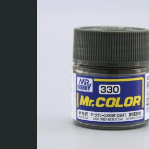 10 ml. Dark Green BS381C 641 Mr.Color Serisi Maket Boyası, Mr.Hobby C330