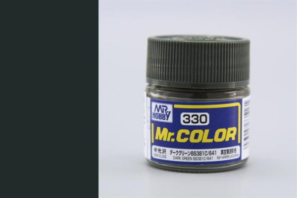 10 ml. Dark Green BS381C 641 Mr.Color Serisi Maket Boyası, Mr.Hobby C330