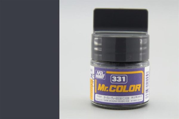 10 ml. Dark Seagray BS381C 638 Mr.Color Serisi Maket Boyası, Mr.Hobby C331