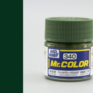 10 ml. Field Green FS34097 Mr.Color Serisi Maket Boyası, Mr.Hobby C340