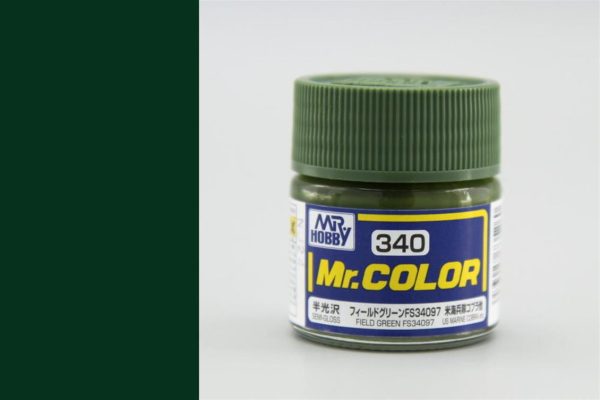 10 ml. Field Green FS34097 Mr.Color Serisi Maket Boyası, Mr.Hobby C340