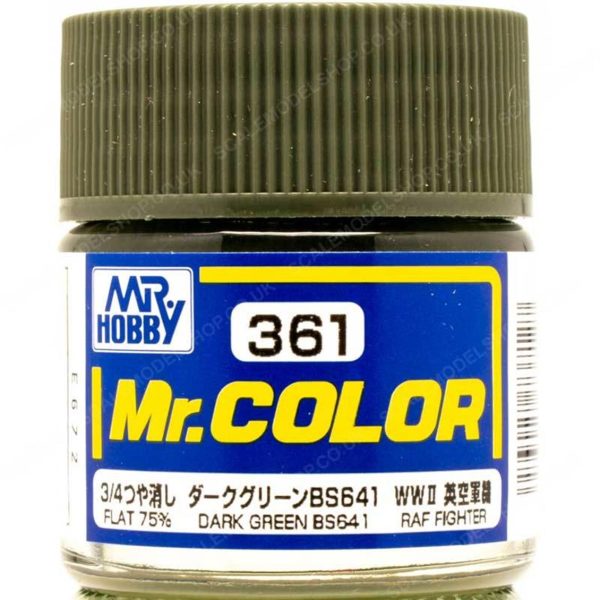 10 ml. Dark Green BS641 Mr.Color Serisi Maket Boyası, Mr.Hobby C361