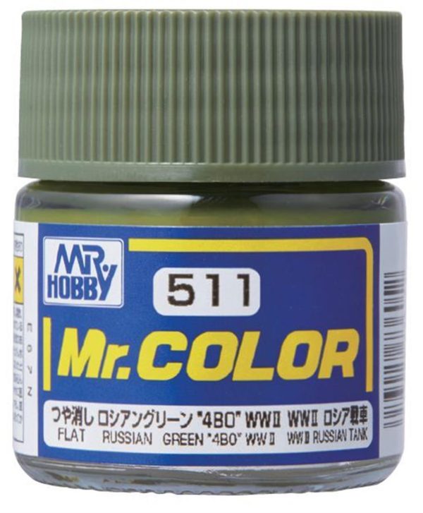 10 ml. Russian Green (4BO) Mr.Color Serisi Maket Boyası, Mr.Hobby C511