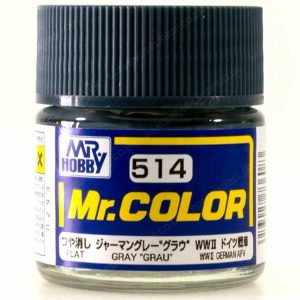 10 ml. Gray (Grau) Mr.Color Serisi Maket Boyası, Mr.Hobby C514