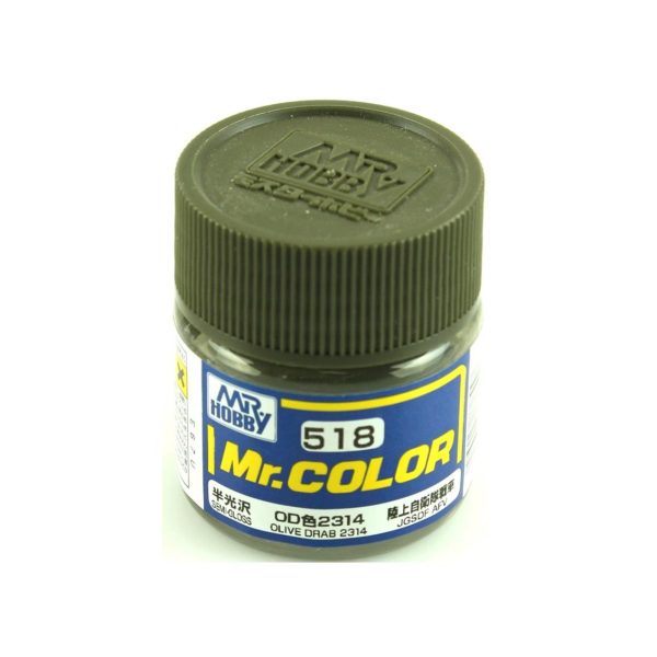 10 ml. Olive Drab 2314 Mr.Color Serisi Maket Boyası, Mr.Hobby C518