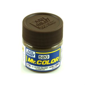 10 ml. Lederbraun Mr.Color Serisi Maket Boyası, Mr.Hobby C520