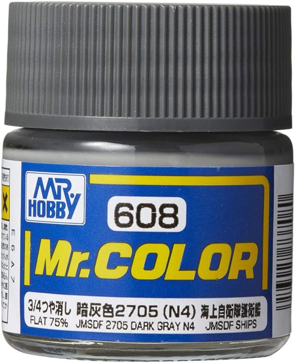 10 ml. JMSDF 2705 Dark Gray N4 Mr.Color Serisi Maket Boyası, Mr.Hobby C608