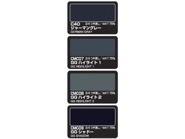 3x10 ml. Color Modulation Set Ver. German Grey Mr.Color Serisi Maket Boyası Seti, Mr.Hobby CS583 - Görsel 2