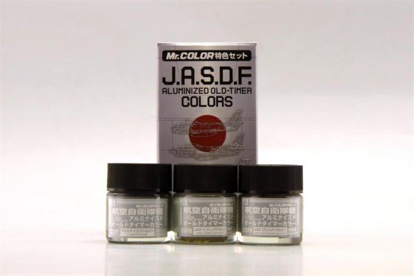 3x10 ml. J.A.S.D.F. Aluminized Old-Timer Mr.Color Serisi Maket Boyası Seti, Mr.Hobby CS666