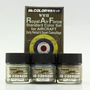 3x10 ml. Royal Air Force (WW II) Early Mr.Color Serisi Maket Boyası Seti, Mr.Hobby CS683