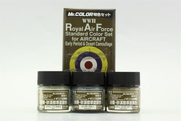 3x10 ml. Royal Air Force (WW II) Early Mr.Color Serisi Maket Boyası Seti, Mr.Hobby CS683